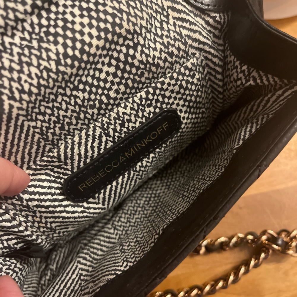 Rebecca Minkoff-Mini Quilted Black W/
Studded Rose Gold- UsedExcellent Condition - Picture 4 of 5